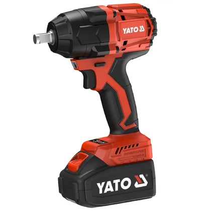 Yato 18v 850n Cordless Brushless Impact Wrench+2*4Ah+2.2a Charger