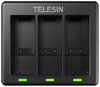 Telesin 3 Slots Charger with 2 Batteries for GoPro 9/10/11