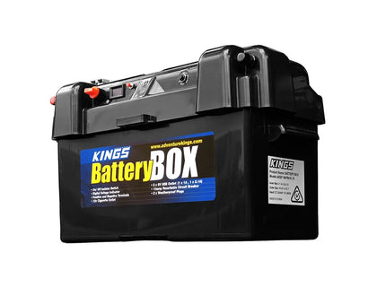 Kings Maxi Battery Box | Lithium Compatible | 2x USB & Cig Socket