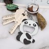 Vroom Car Keychain With Metal Opener- Panda