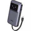 UGREEN 10000mAh Power Bank with Built-in Cable 15W Black