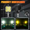 3 Inch 80w 9600lm Led Pods Lights White&yellow With Dual A-pillar Mounting Bracket For Ford Bronco 2/4 Door 2021 2022