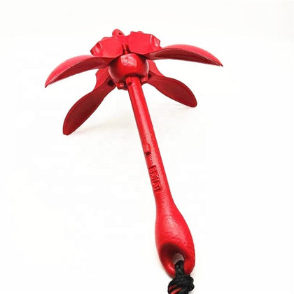 Anchor - 1.5kg, 25ft Rope, Carbon Steel Material - Sandwaves - Red