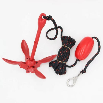 Anchor - 1.5kg, 25ft Rope, Carbon Steel Material - Sandwaves - Red