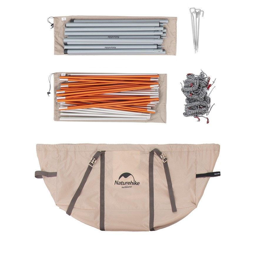 Naturehike Cloud vessel tunnel tent (with snow skirt)- quicksand gold L