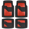 CAT Chrome Mats 4 Pcs Black Red Pvc