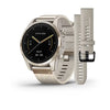 Garmin - Epix™ Pro (Gen 2) – Sapphire Edition | 42 mm Soft Gold with Cream Heathered Nylon Band