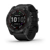 Garmin - Fenix 7X Sapphire Solar Edition Black DLC Titanium with Black Band