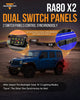 Aux Beam RA80 X2 RGB Switch Panel, Toggle/ Momentary/ Pulsed Mofe Supported Without APP