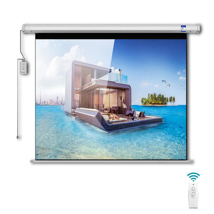 Crony 100 Inch 4:3 Projector Screen Home Automatic Lifting HD Projection Screen Wall Hanging Screen Electric Remote Control Projection Screen