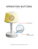 Crony SQ-917 digital APP guran speaker table lamp for kids speaker remote control night light Quran player