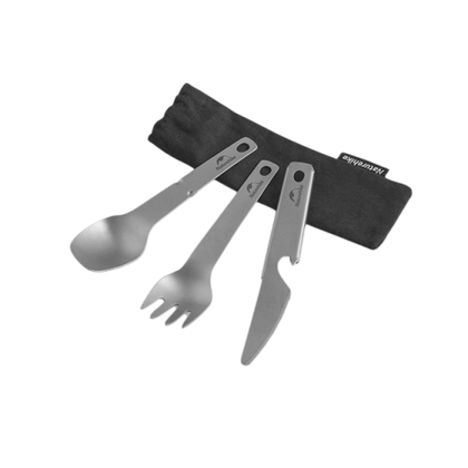 Naturehike - Titanium Knife, Fork and Spoon Set - Titanium