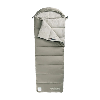 Naturehike Envelop washable cotton sleeping Bag with hood M300 - Green