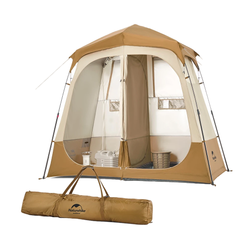 Naturehike - Wet and Dry Separation Shower Tent - Brown