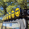 KC LIGHTS  | 6″ PRO 6 GRAVITY LIGHT COVER  | SMILEY FACE YELLOW/BLACK KC LOGO