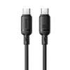 كابل شحن سريع من نوع Silky USB-C إلى USB-C بقوة 100W وطول 1 متر - أسود Cluster