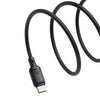 كابل شحن سريع من نوع Silky USB-C إلى USB-C بقوة 100W وطول 1 متر - أسود Cluster