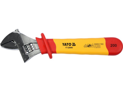 Yato Insulated Adjustable Wrench 200mm Vde
