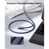 Voltme Powerlink Rugg Double Nylon Cable Type C to Type C 5A / 1.8M (100W) Emarker Blue