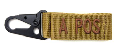 Blood Type Keychain Khaki