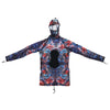Camouflage Freediver shirt with head cover