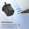 BRAVE BTC-44 65W GaN 3-Port USB-C Fast Charger - Black