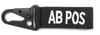 Blood Type Black Keychain