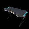 Dragon War GT-010 RGB Gaming Desk (RGB VERSION), I Shaped Leg (Black) BLACK Melamine Board / Carbon Fiber Board