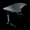 Dragon War GT-010 RGB Gaming Desk (RGB VERSION), I Shaped Leg (Black) BLACK Melamine Board / Carbon Fiber Board