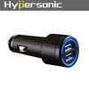 شاحن مزدوج USB فائق السرعة أسود