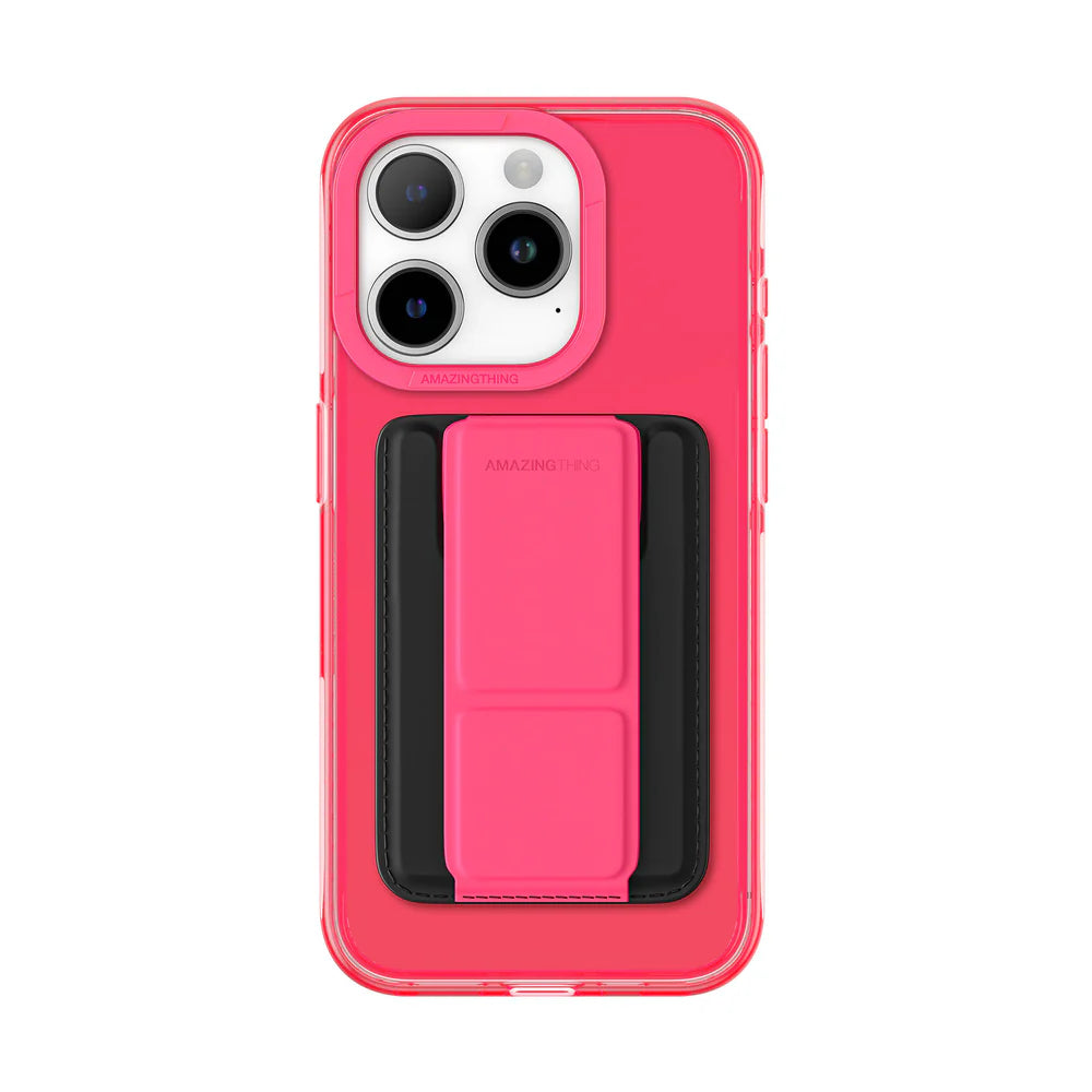 Amazingthing Neon Set (cover+wallet) For iPhone 15Pro Max-Pink