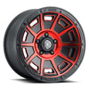 3017858347SBRT VICTORY 6×5.5″ / 17×8.50 أسود ساتان مع لمسة حمراء
