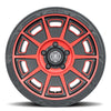 BRONCO (17×8.50) 4x VICTORY SATIN BLACK WITH RED TINT 6×5.5″ (0 OFFSET)