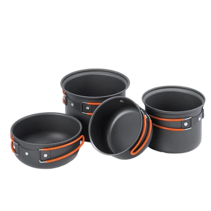 Naturehike Updated Four-piece hiking Camping Cookware - Carbon