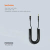 Porodo 3.5MM Lightning AUX Coiled Audio Cable Convenient Tangle-Free Design 1.2m/4f
