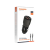 Porodo 95W Car Charger Transparent  With 0.9M Lightning Cable