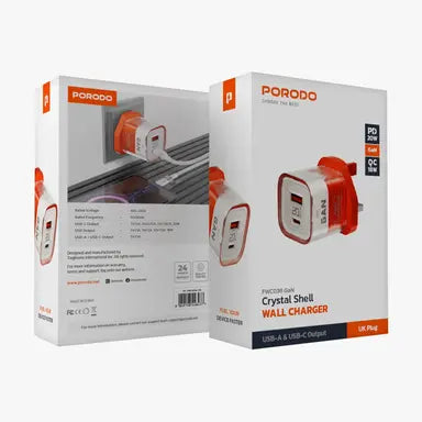 Porodo Crystal Shell  GaN Wall Charger
