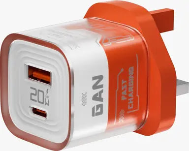 Porodo Crystal Shell  GaN Wall Charger 1.2M USB-C Cable Included