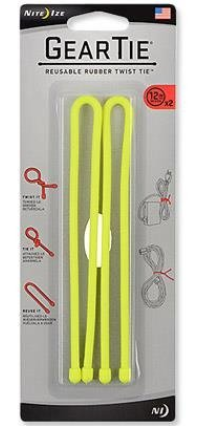 Nite ize - Ear Tie 18 in. L Yellow Twist Ties