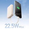 UGREEN 20000mAh PB 22.5W with Built-in Cable35340 White