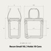 RECON SMALL Passive hard cooler, silt 16l