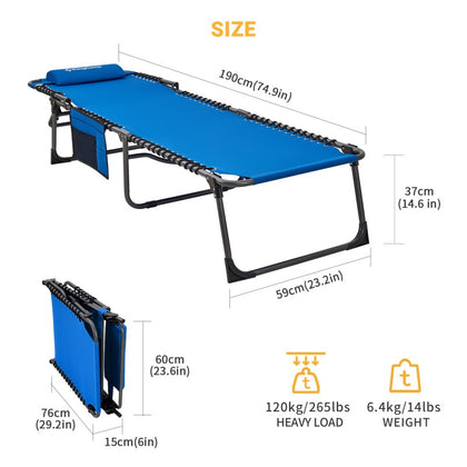 KingCamp Berlin Classic Cot - Blue