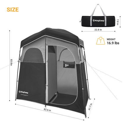 Kingcamp - Double Room Camping Shower Tent - IBF
