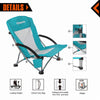 KingCamp Portable Low Sling Chair - Cyan