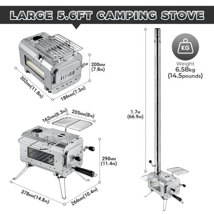 KingCamp Surefire Stove S for Tent - Silver