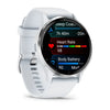 Garmin Venu® 3 Silver stainless steel bezel with whitestone case and silicone band