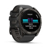 Garmin Fénix 8 – 51 mm, AMOLED Sapphire, Carbon grey DLC with Black/pebble grey silicone band