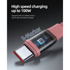 Voltme Powerlink YoYo Cable 5A 1.0M Retractable (Dual-Way Retractable Cable) Type C to Type C Pink