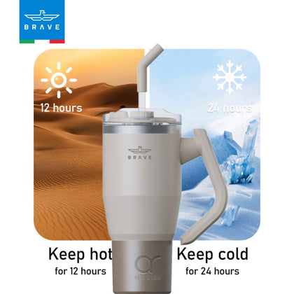 Brave Temp Guard Vacuum Insulated Travel Mug – 950ml – Beige