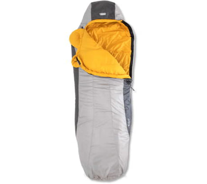 NEMO EQUIPMENT | TEMPO MEN’S 35 SLEEPING BAG | 35°F/LONG | PALOMA GRAY/MANGO